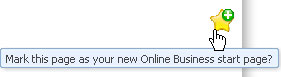 Make the current page your Online Business Start Page by clicking the yellow star.