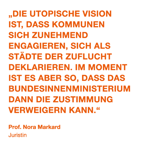 „Die utopische Vision ist, dass Kommunen sich zunehmend engagieren, sich als St dte der Zuflucht deklarieren. Im Mome...