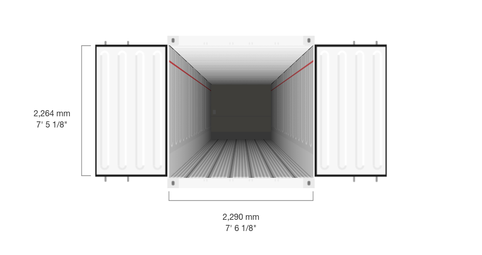 reefer Door Opening Dimensions