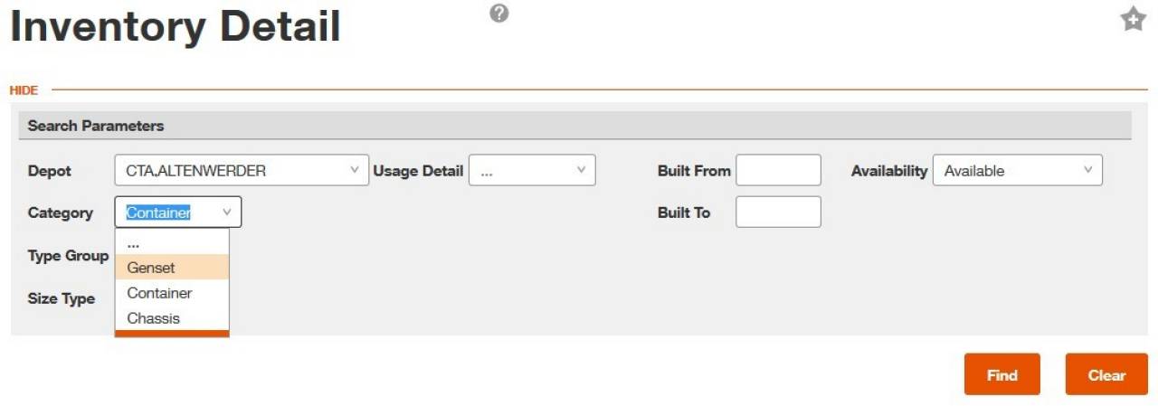 WEBDEPOT inventory detail search stripe