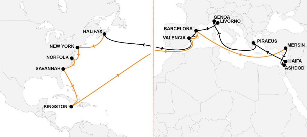 Our AL7 service is adding Alexandria, EG to its eastbound rotation