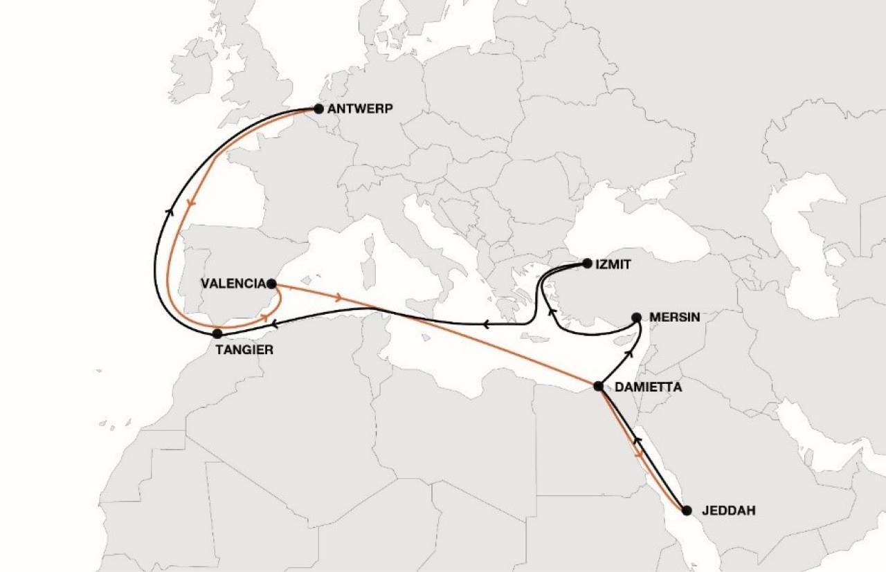 Here’s an update on our Jeddah Express (JDX) service HapagLloyd