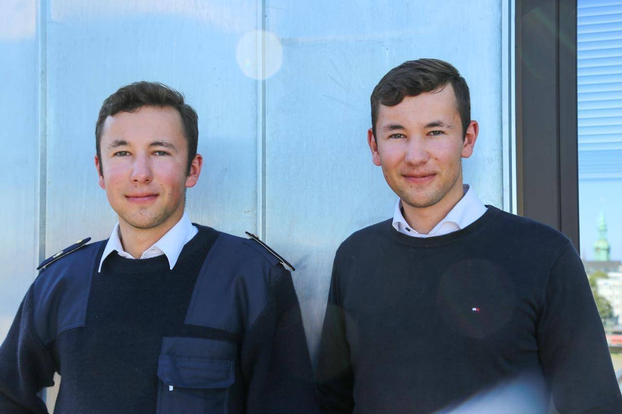 Can you tell the difference? Harm (left) and Piet Gevers (right) are identical twins.