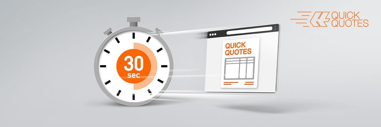Stopwatch set to 30 seconds for extra-fast container shipping rates.