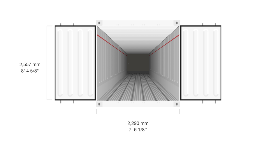 reefer high cube Door Opening Dimensions