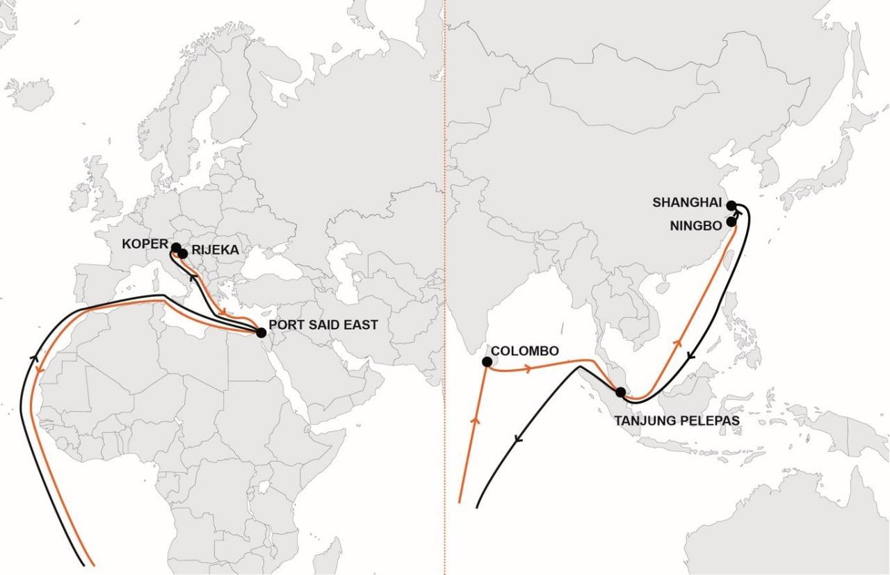 Container Lines Asia Shipping between Asia and the South Europe? Here’s an important service ...