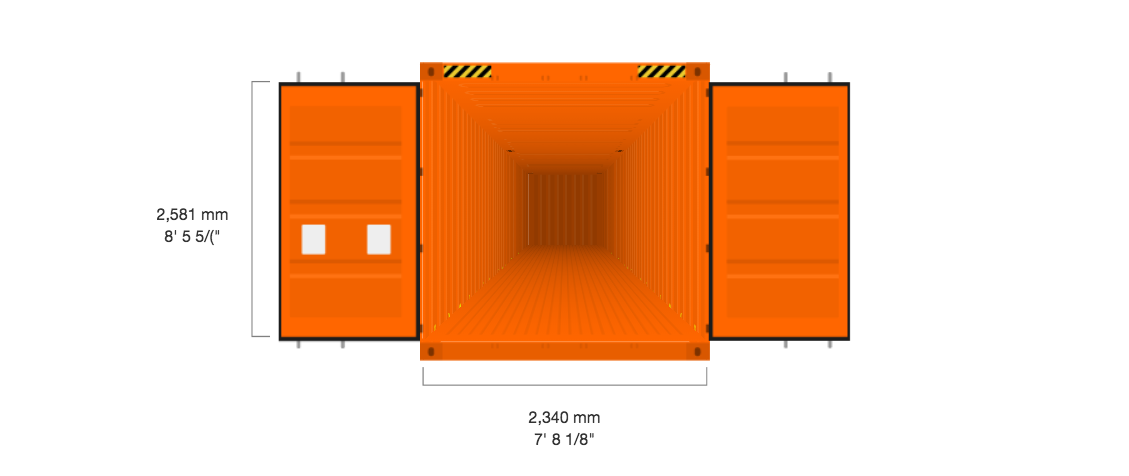 hardtop high cube Door Opening Dimensions