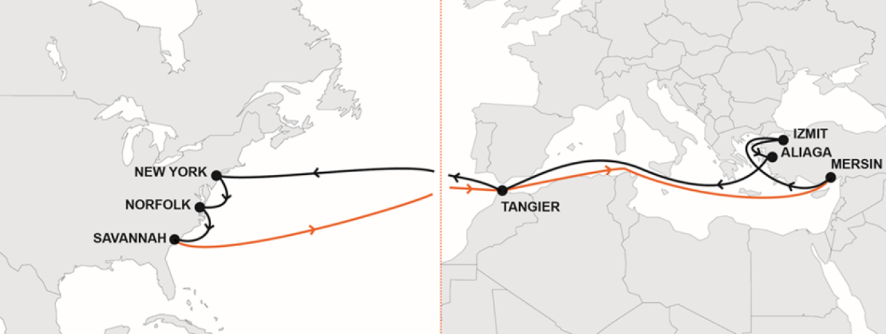Welcome to our Turkey East Coast Express (TEX) service