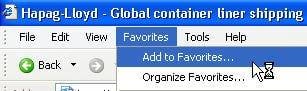 browser favorites