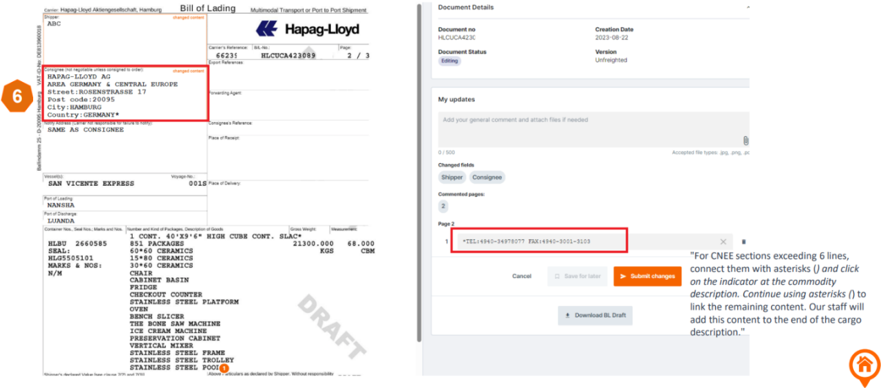 BLDC online - Guidelines - Hapag-Lloyd