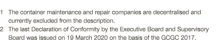1  The container maintenance and repair companies are decentralised and currently excluded from the description  2  T   