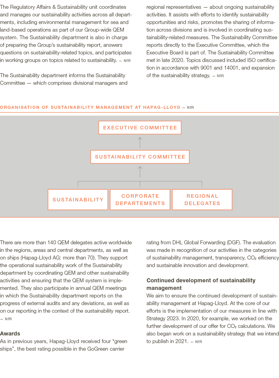 The Regulatory Affairs & Sustainability unit coordinates and manages our sustainability activities across all departm   