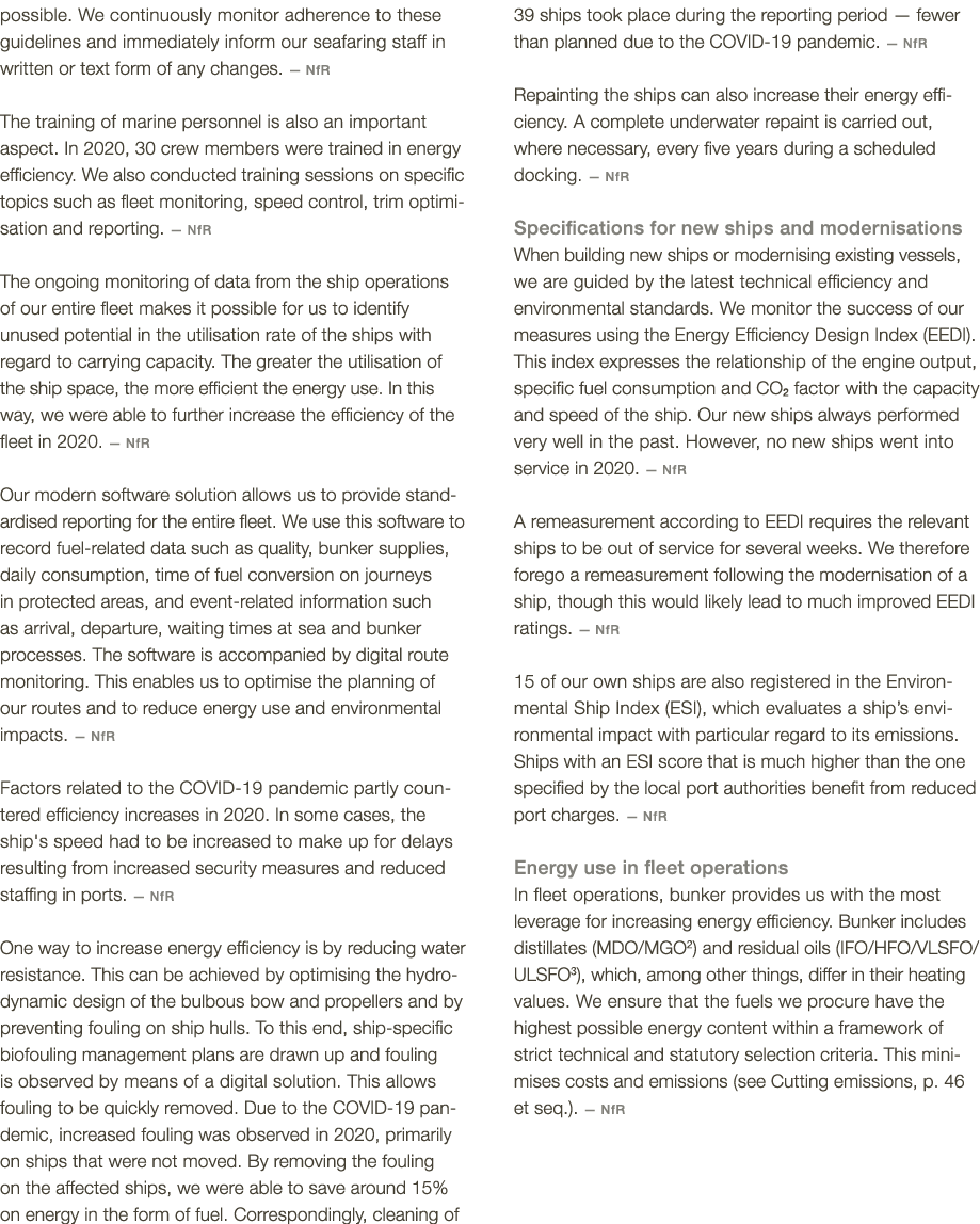 possible  We continuously monitor adherence to these guidelines and immediately inform our seafaring staff in  writte   