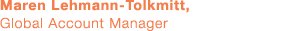 Maren Lehmann-Tolkmitt, Global Account Manager