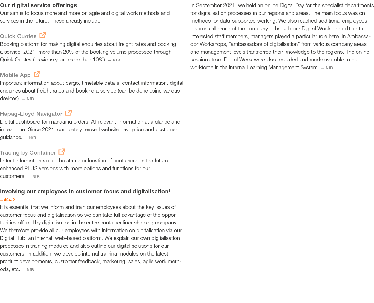 Our digital service offerings Our aim is to focus more and more on agile and digital work methods and services in the   