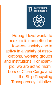 , ,,,,Hapag-Lloyd wants to make a fair contribution towards society and is active in a variety of associations, worki   