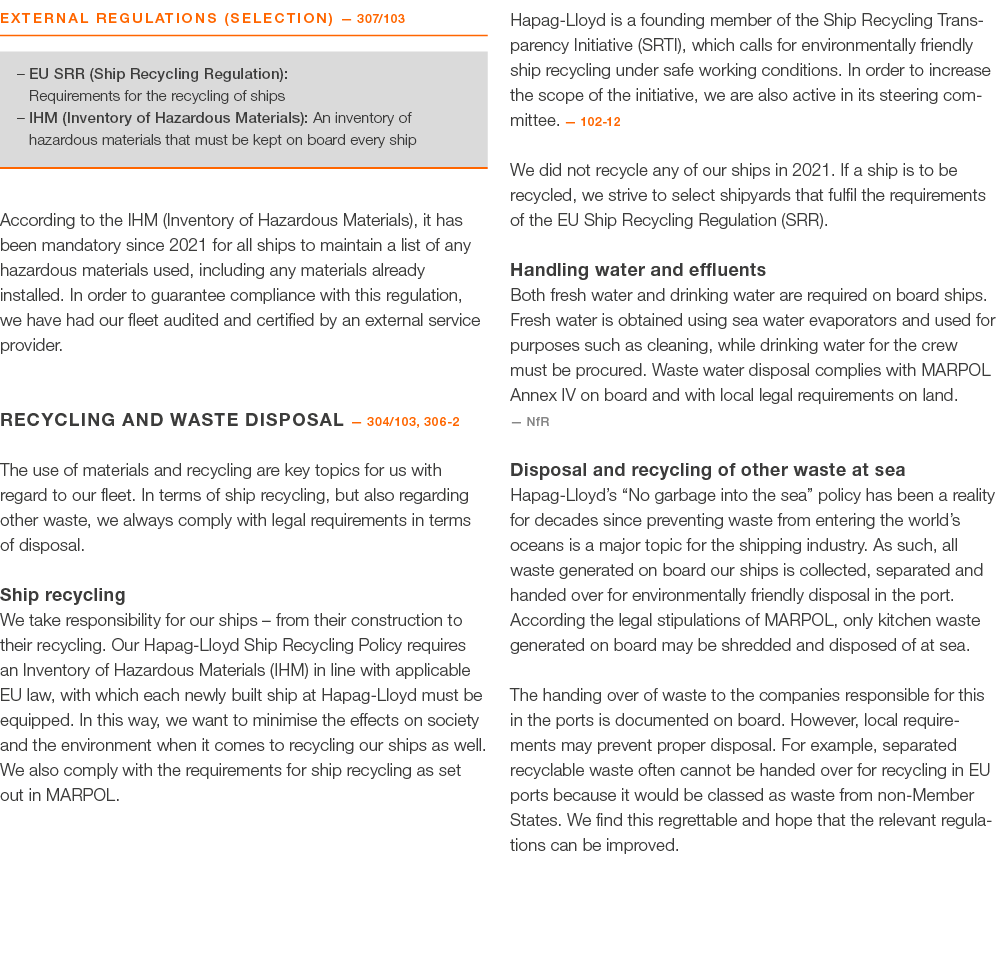   According to the IHM (Inventory of Hazardous Materials), it has been mandatory since 2021 for all ships to maintain   