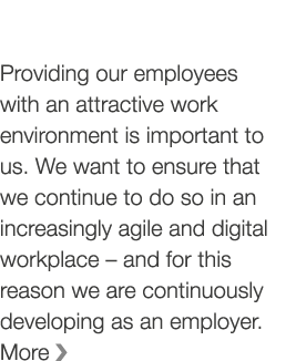 Providing our employees with an attractive work environ ment is important to us  We want to ensure that we continue t   