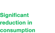Significant reduction in consumption