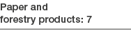 Paper and forestry products: 7