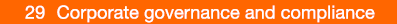  29 Corporate governance and compliance