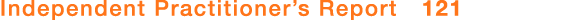 Independent Practitioner s Report 121