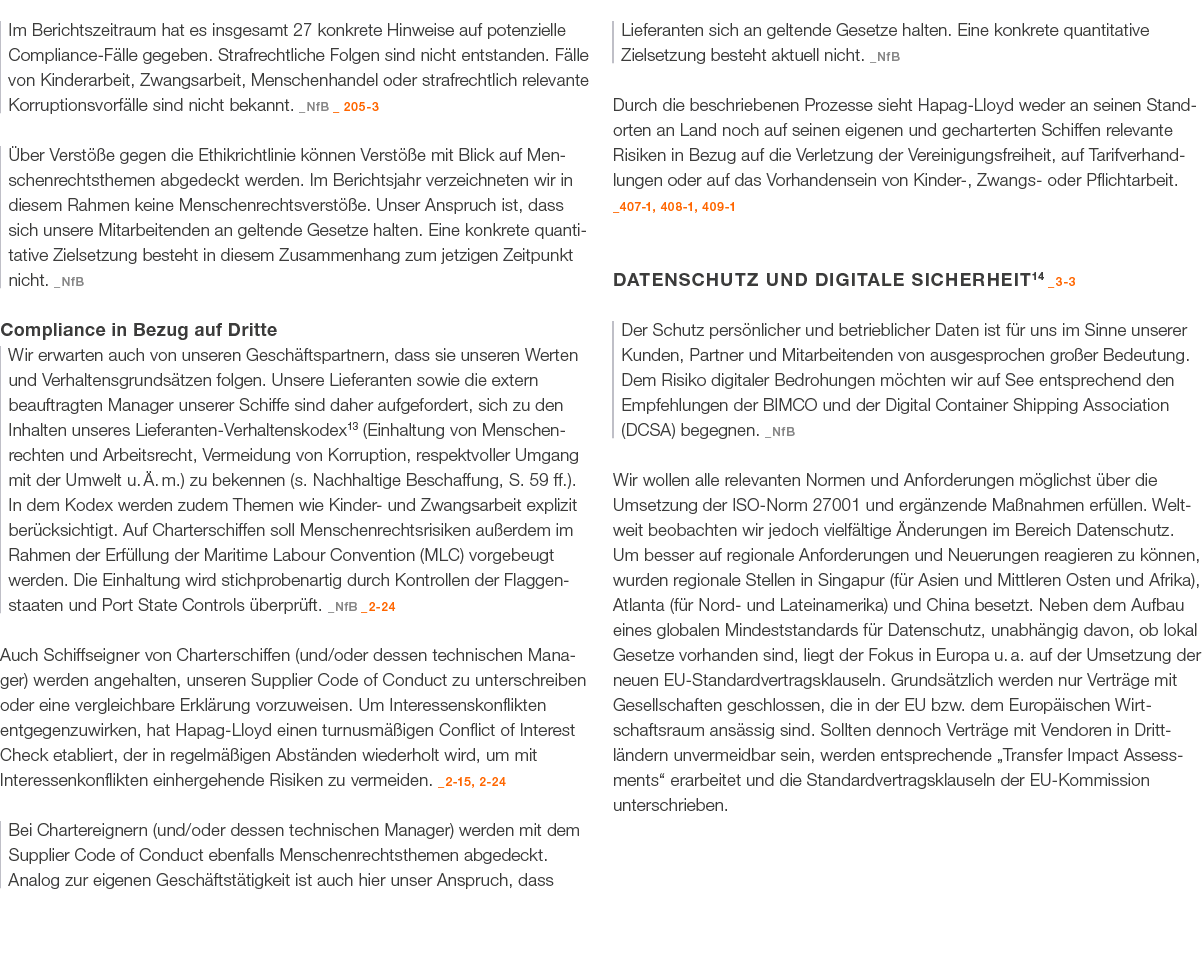 Im Berichtszeitraum hat es insgesamt 27 konkrete Hinweise auf potenzielle Compliance F lle﻿ gegeben. Strafrechtliche ...