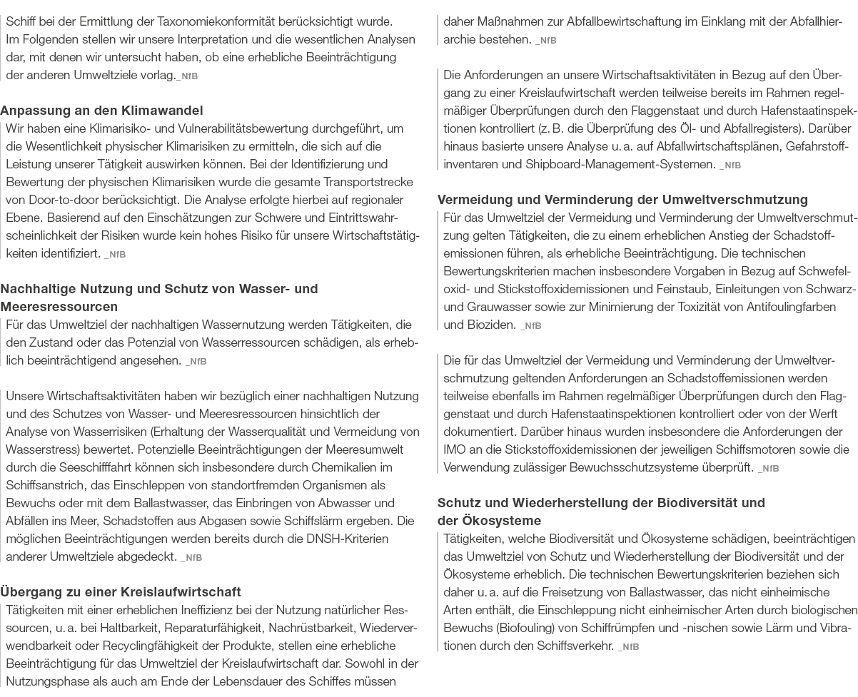 Schiff bei der Ermittlung der Taxonomiekonformit t ber cksichtigt wurde. Im Folgenden stellen wir unsere Interpretati...
