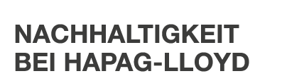 NACHHALTIGKEIT BEI HAPAG LLOYD