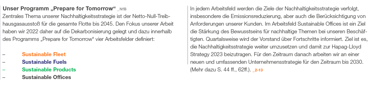 Unser Programm „Prepare for Tomorrow“ _NfB Zentrales Thema unserer Nachhaltigkeitsstrategie ist der Netto Null Treibh...