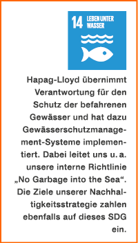 ￼ Hapag Lloyd bernimmt Verantwortung f r den Schutz der befahrenen Gew sser und hat dazu Gew sserschutzmanagement﻿ S...