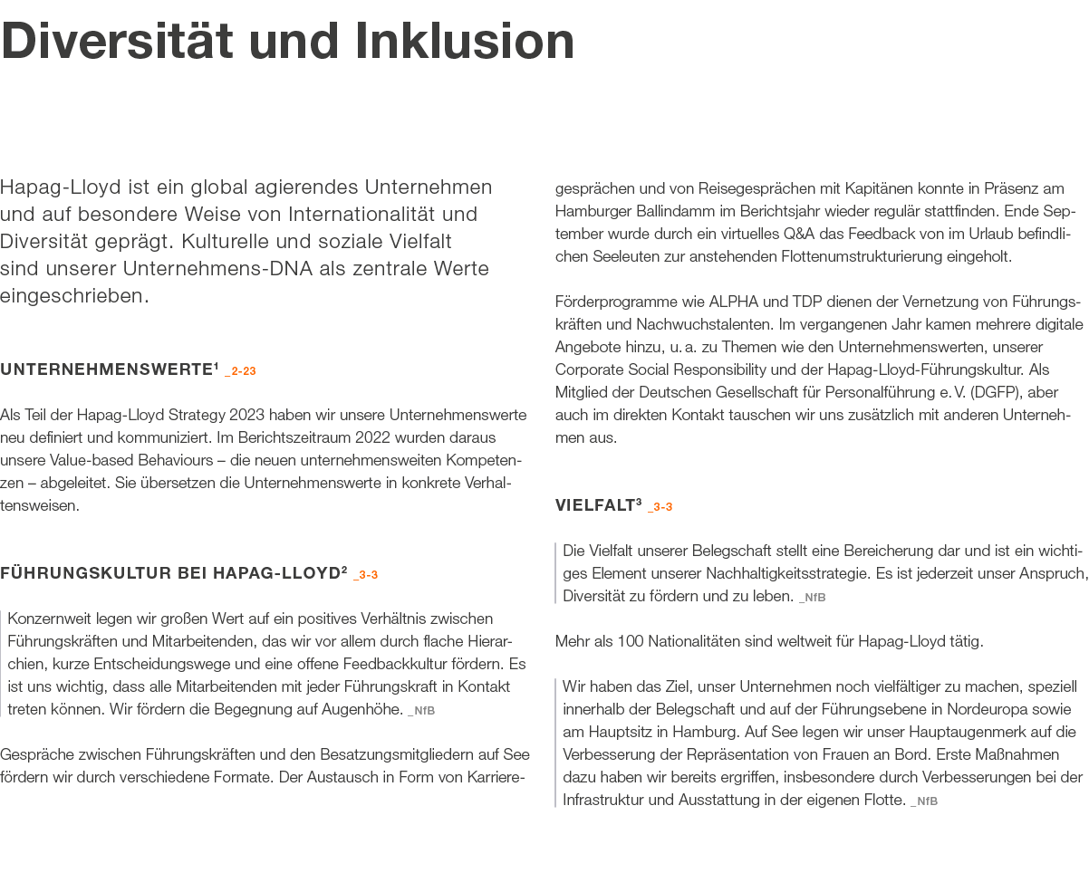 Diversit t und Inklusion Hapag Lloyd ist ein global agierendes Unternehmen und auf besondere Weise von Internationali...