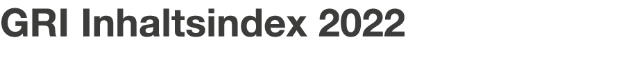 GRI Inhaltsindex 2022 