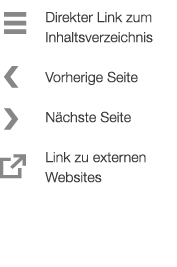  ￼ Direkter Link zum Inhaltsverzeichnis ￼ Vorherige Seite ￼ N chste Seite ￼ Link zu externen Websites 