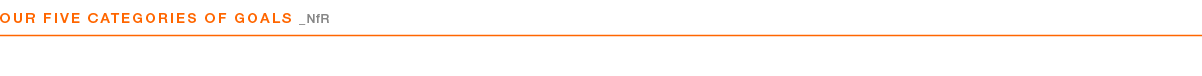 Our five categories of goals _NfR