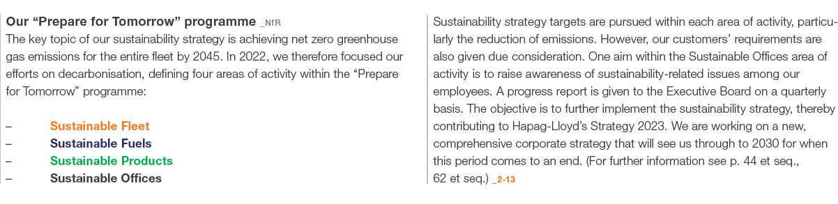 Our “Prepare for Tomorrow” programme _NfR The key topic of our sustainability strategy is achieving net zero greenhou...