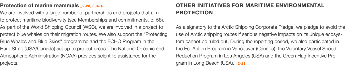 Protection of marine mammals _2 28, 304 4 We are involved with a large number of partnerships and projects that aim t...