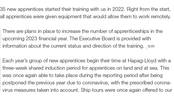 35 new apprentices started their training with us in 2022. Right from the start, all apprentices were given equipment...