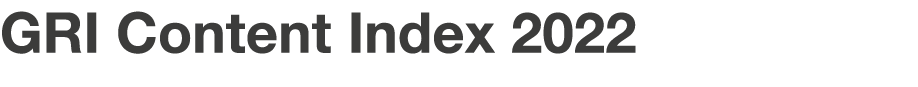 GRI Content Index 2022 
