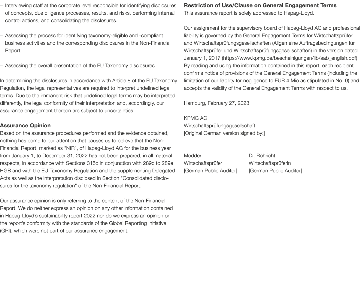 – Interviewing staff at the corporate level responsible for identifying disclosures of concepts, due diligence proces...
