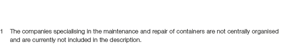1 The companies specialising in the maintenance and repair of containers are not centrally organised and are currentl...