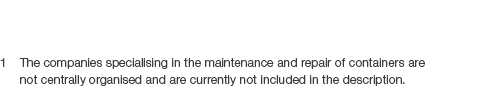 1 The companies specialising in the maintenance and repair of containers are not centrally organised and are currentl...