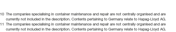 10 The companies specialising in container maintenance and repair are not centrally organised and are currently not i...