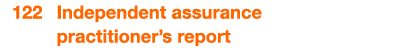  122 Independent assurance practitioner’s report