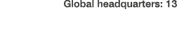 Global headquarters: 13