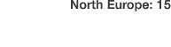 North Europe: 15