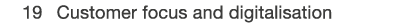  19 Customer focus and digitalisation