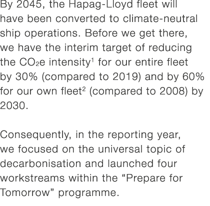 By 2045, the Hapag Lloyd fleet will have been converted to climate neutral ship operations. Before we get there, we h...