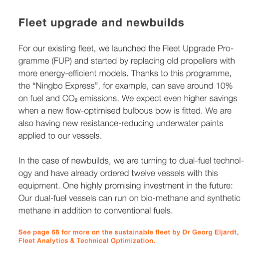 Fleet upgrade and newbuilds For our existing fleet, we launched the Fleet Upgrade Programme (FUP) and started by repl...