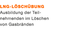 LNG L sch bung Ausbildung der Teil­nehmenden im L schen von Gasbr nden